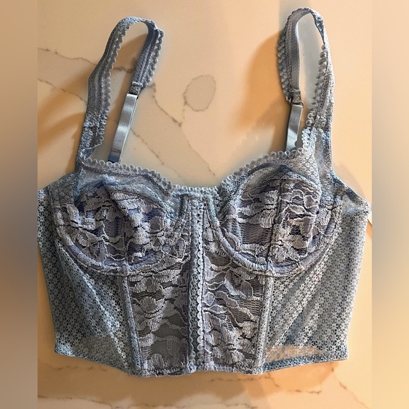 Urban Outfitters Corset Top in Soft Blue - Picture 2 of 6